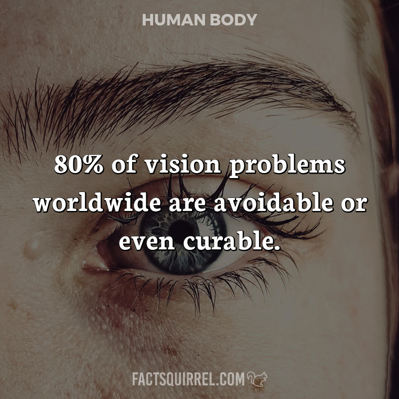 80% of vision problems worldwide are avoidable or even curable