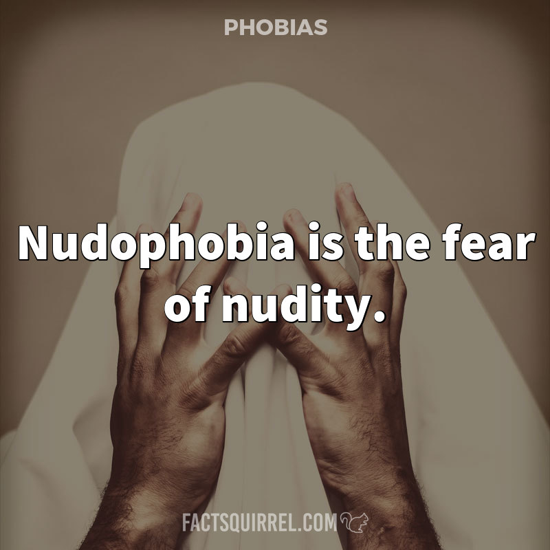 Nudophobia is the fear of nudity