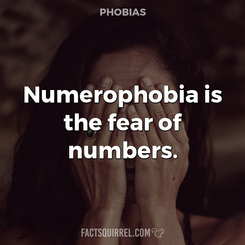 Numerophobia is the fear of numbers