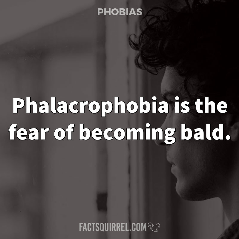 Phalacrophobia is the fear of becoming bald