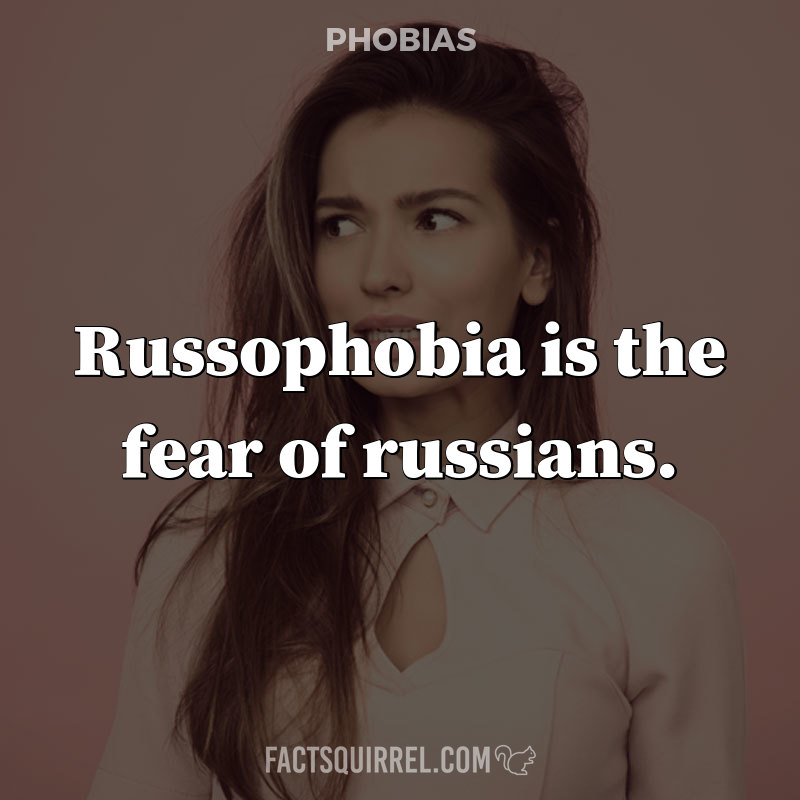 Russophobia is the fear of russians