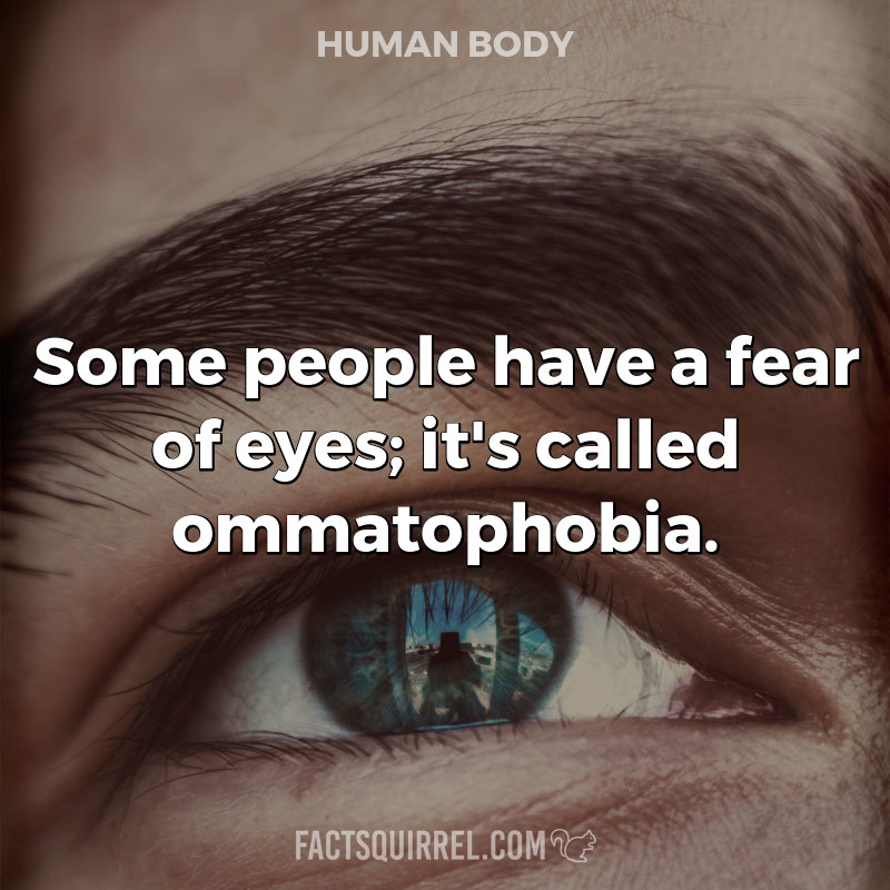 Some people have a fear of eyes; it’s called ommatophobia