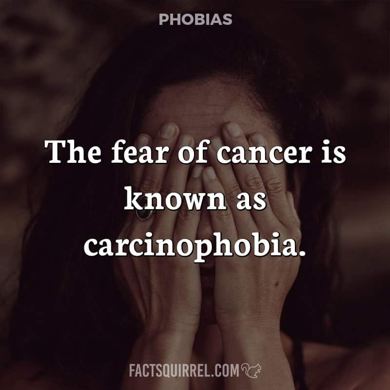 The fear of cancer is known as carcinophobia