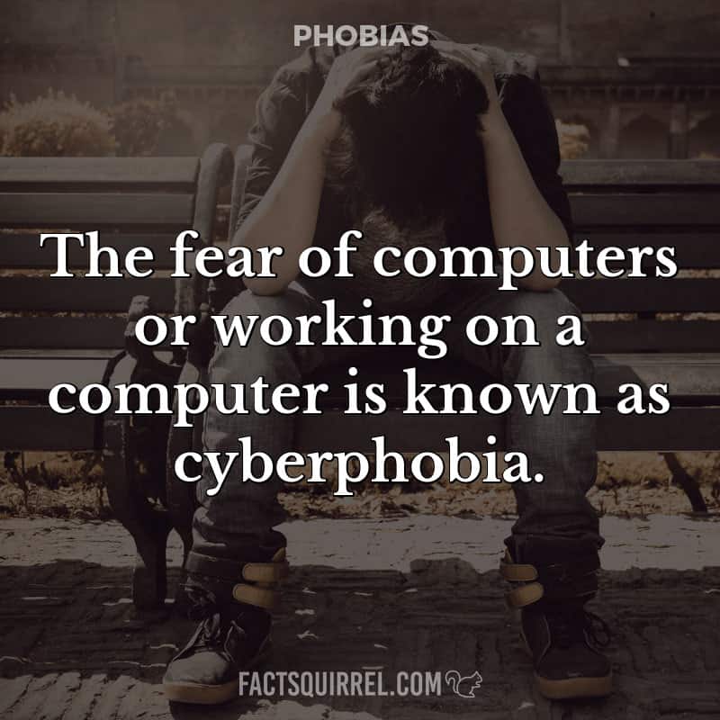 The fear of computers or working on a computer is known as cyberphobia
