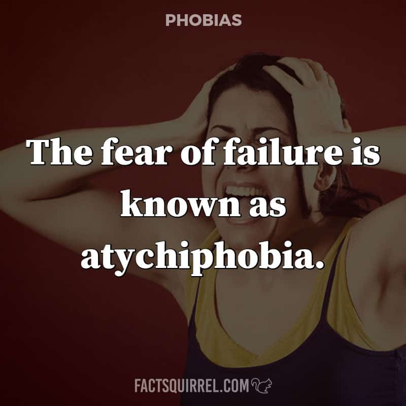 The fear of failure is known as atychiphobia