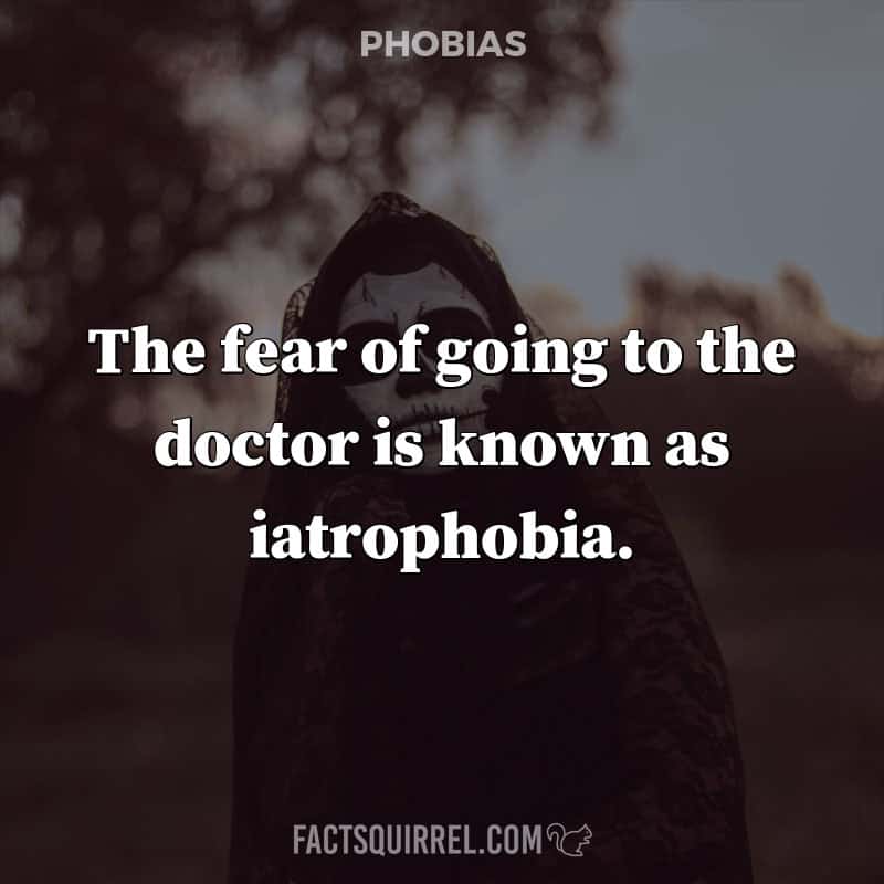 The fear of going to the doctor is known as iatrophobia