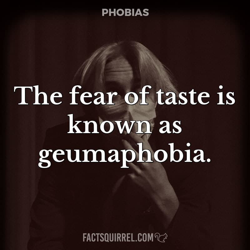 The fear of taste is known as geumaphobia
